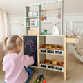 Large Multifunctional Wooden Food Truck Stand, 73 pcs