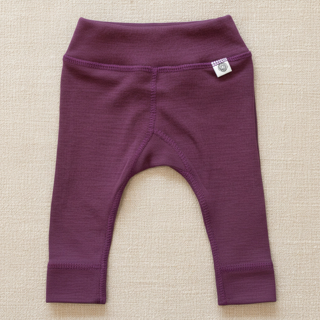 Merino Wool Trousers - Violets