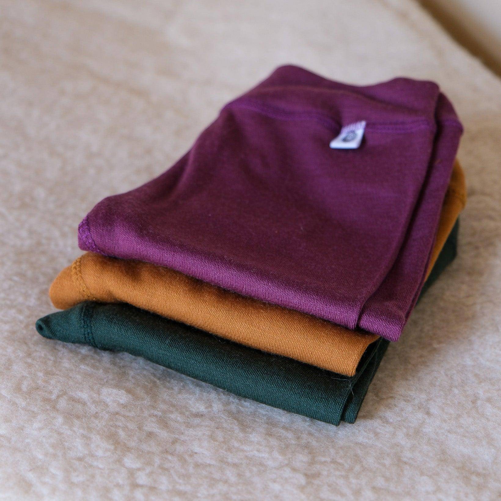 Merino Wool Trousers - Violets