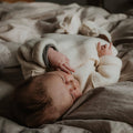 Wollen Baby / Newborn vestje - merinowol fleece - Naturel