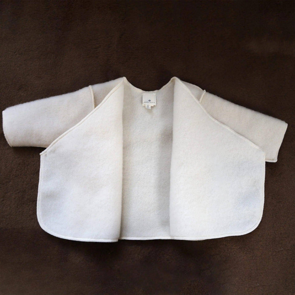 Wollen Baby / Newborn vestje - merinowol fleece - Naturel