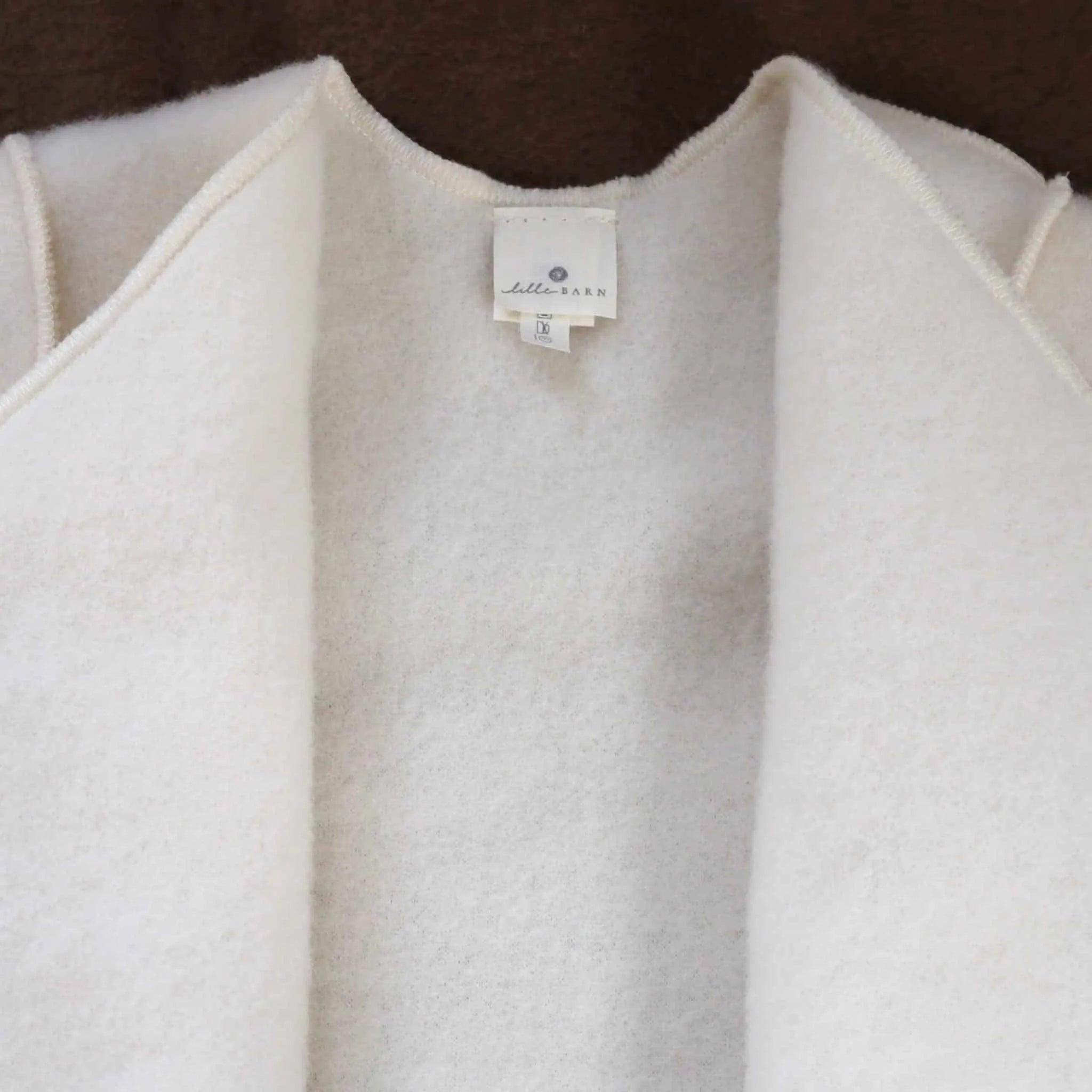 Wollen Baby / Newborn vestje - merinowol fleece - Naturel