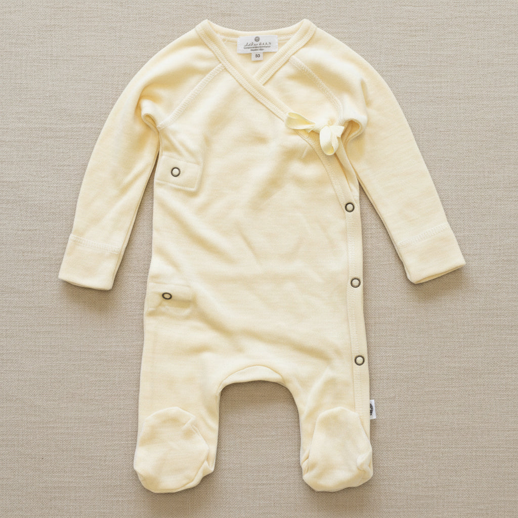 Merino Wool Wrap Romper Suit – Off White