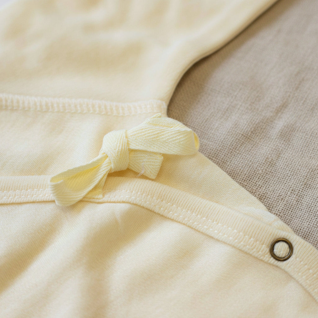 Merino Wool Wrap Romper Suit – Off White