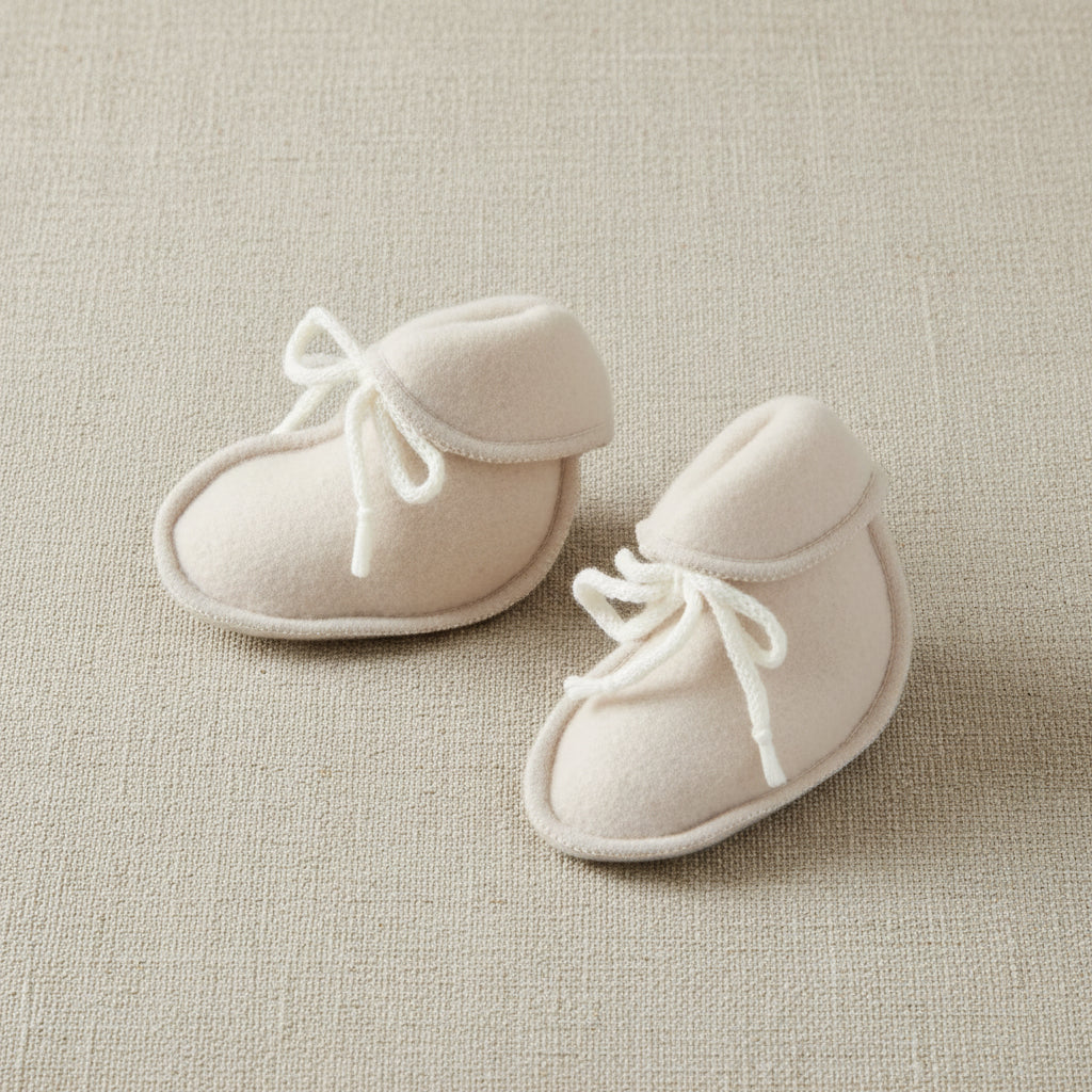 Merino Wool Slippers - Beige