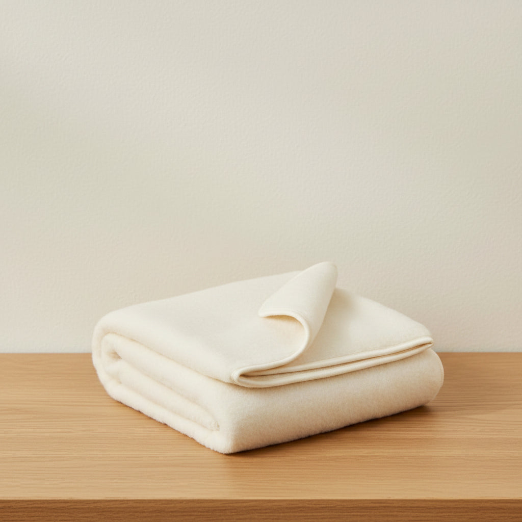 Merino Wool Blanket -  Natural - 93x135cm