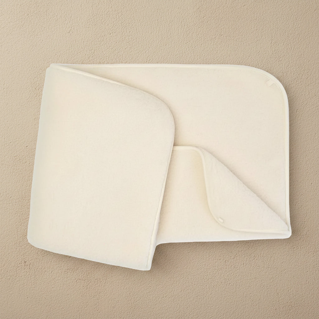Merino Wool Blanket 2-Layer - Natural - 75x100cm