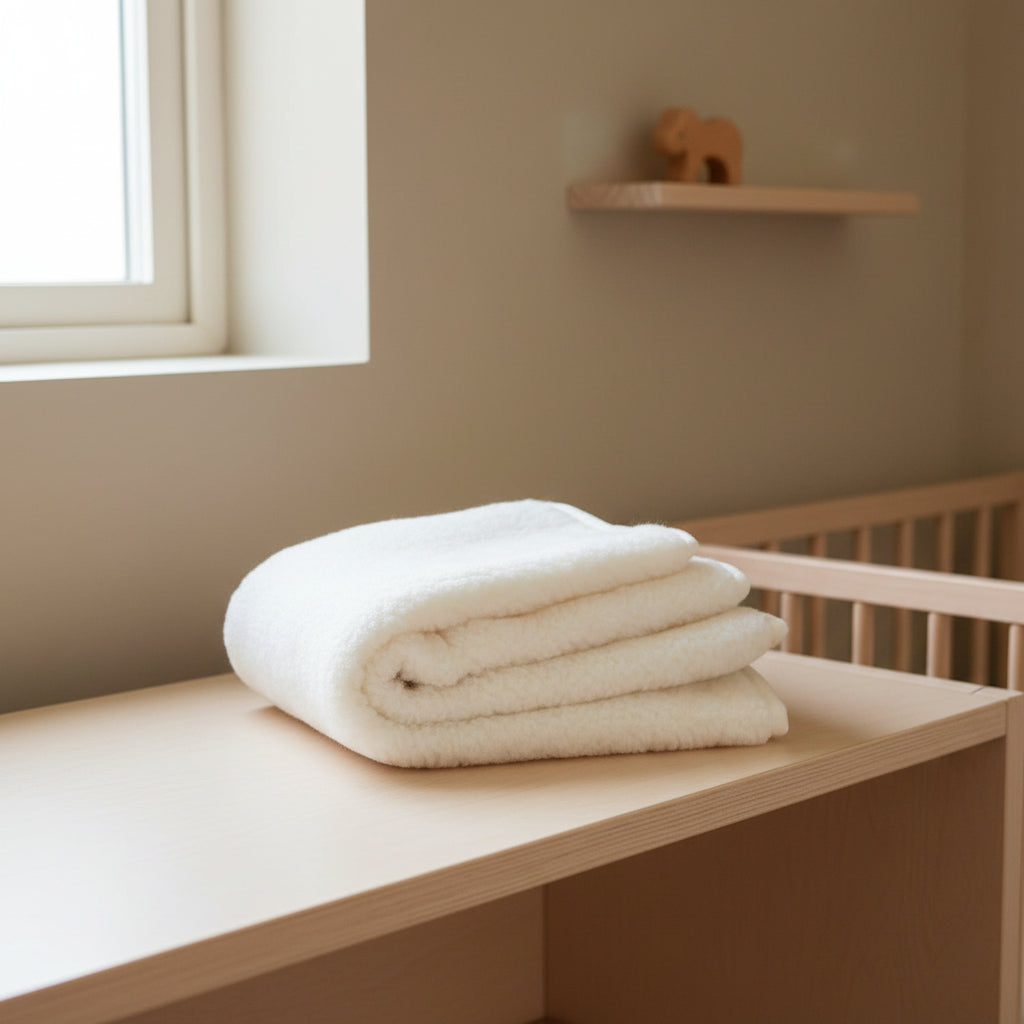 Merino Wool Blanket - Single Layer - Natural - 75x100cm
