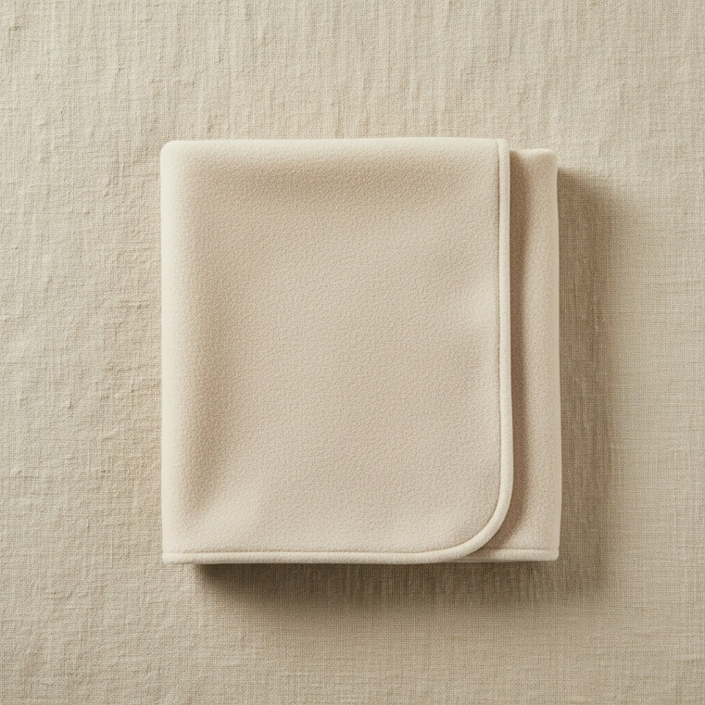 Merino Wool Blanket Fleece - Beige - 75x100cm