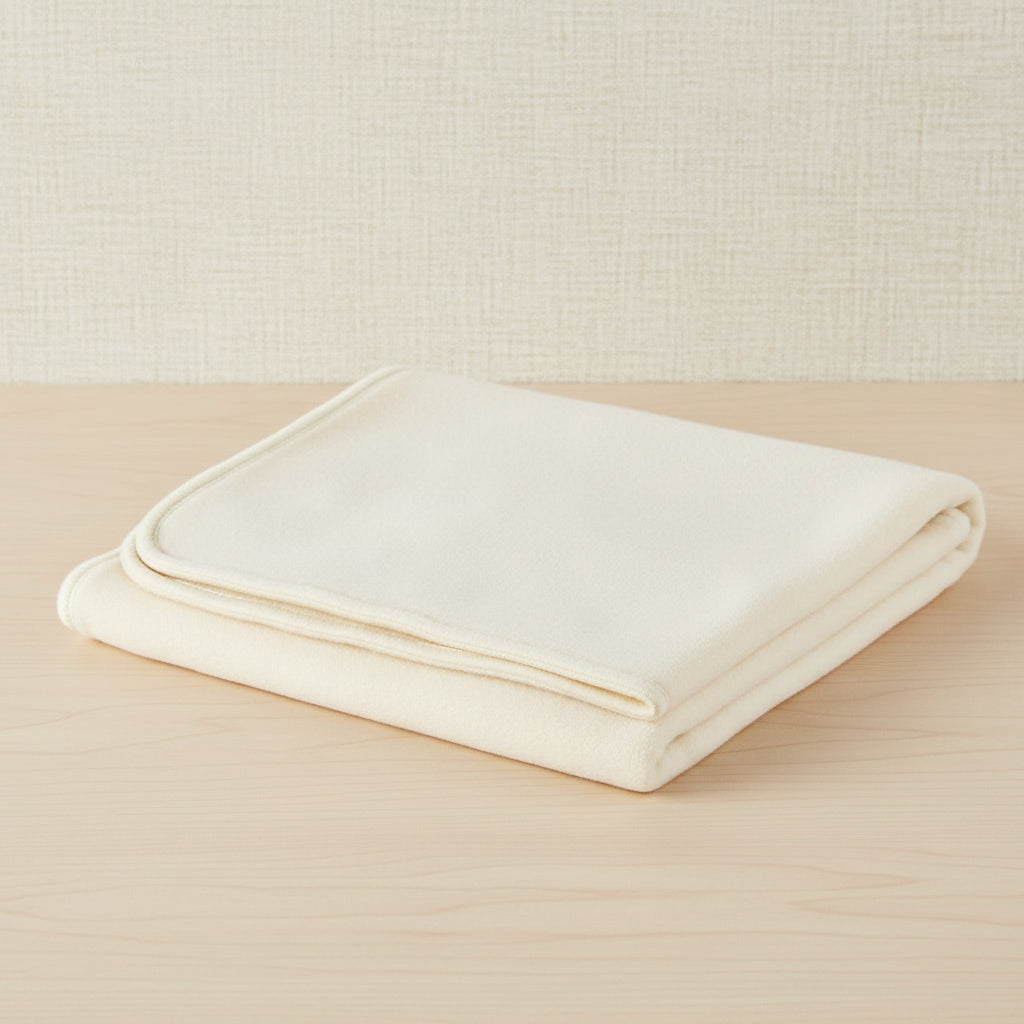 Merino Wool Blanket Fleece - Natural - 75x100cm