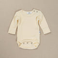 Merino Wool Romper Long Sleeve - Natural
