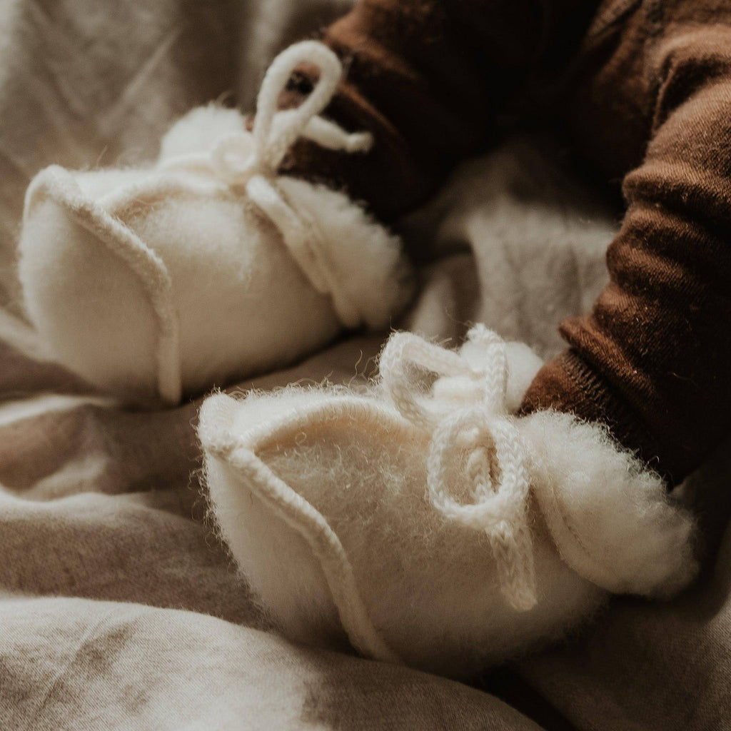 Merino Wool Slippers - Natural