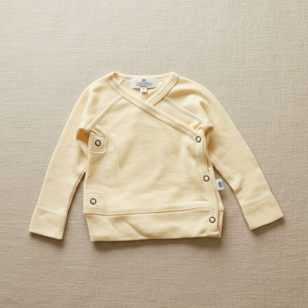 Merino Wool Wrap Sweater - Natural