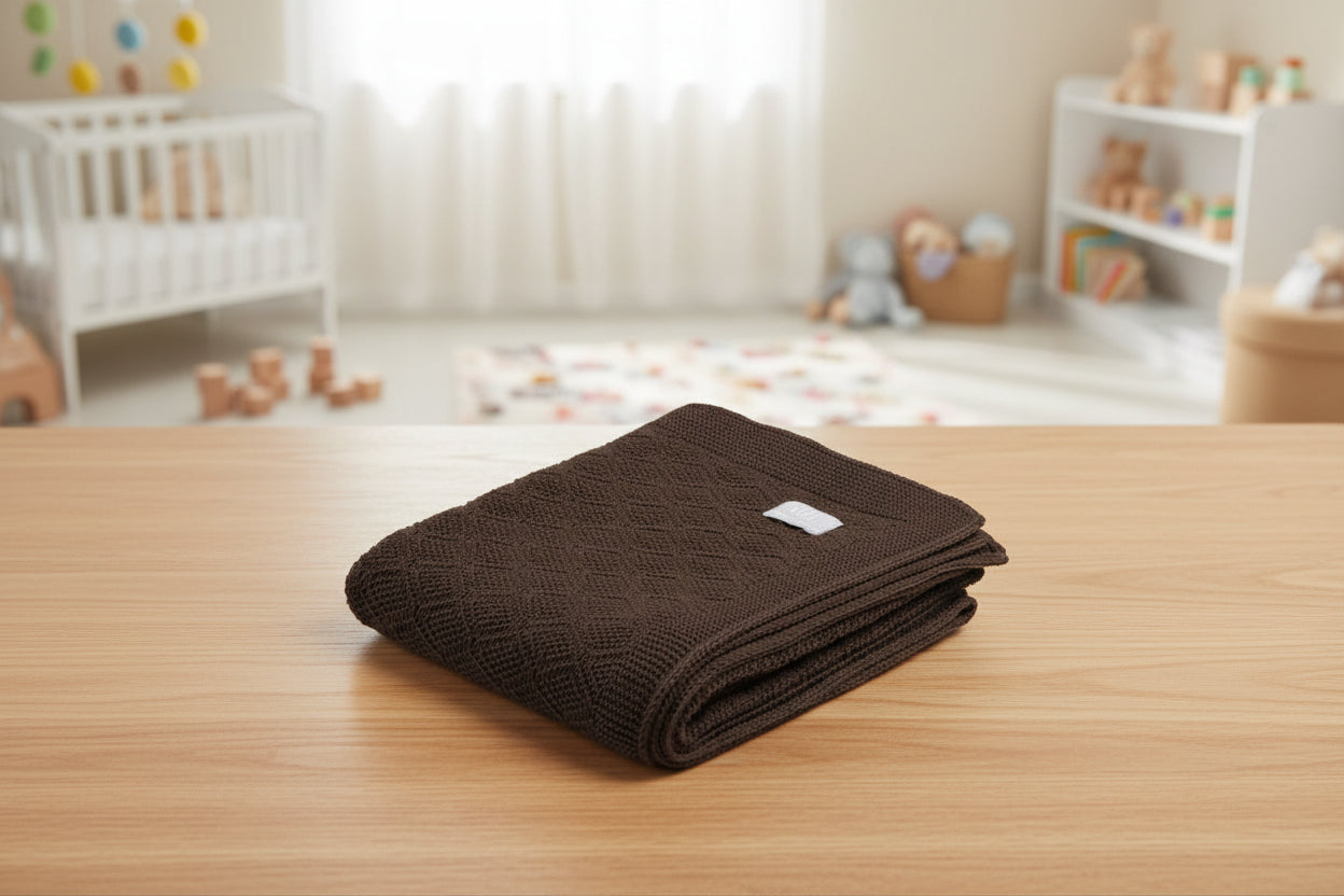 Merino wool baby blanket 