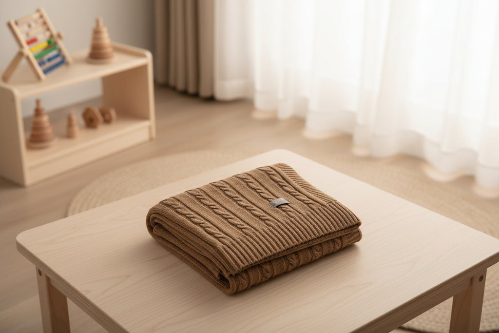 Merino wool baby blanket HOPE