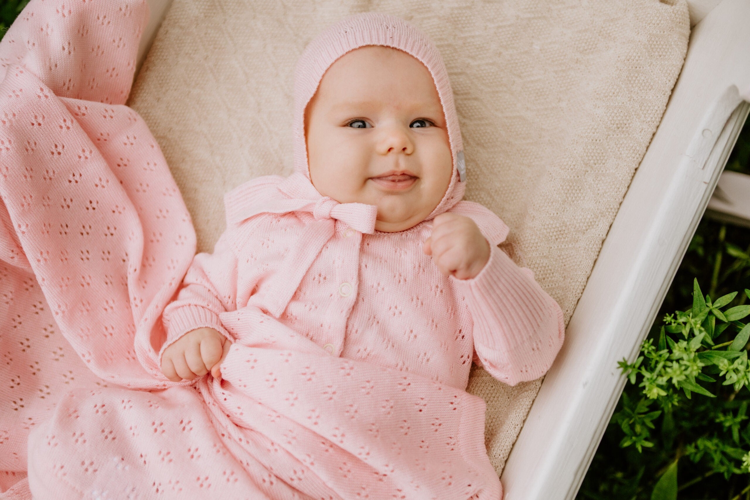 Merino wool baby blanket LOVE