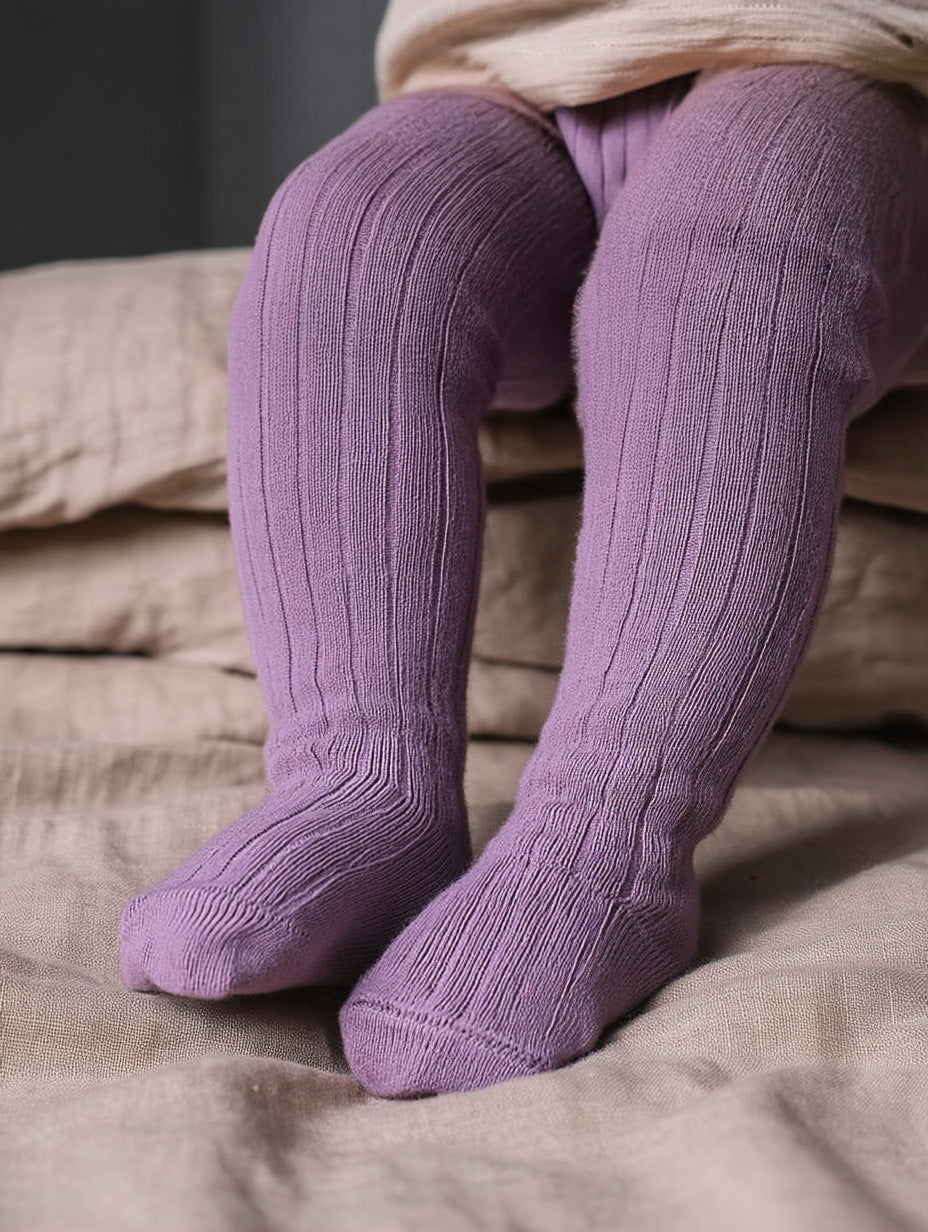 Merino Wool Tights - Orchid