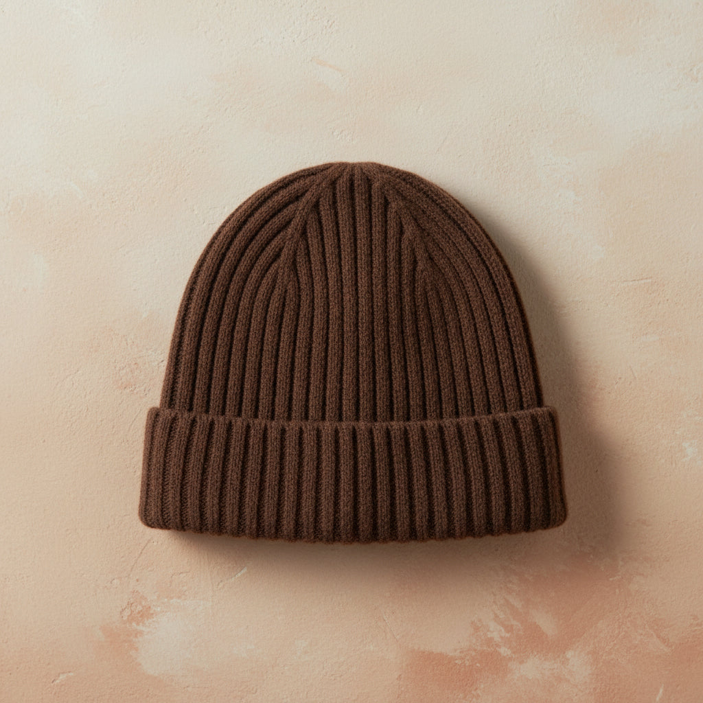 Merino Wool Baby Beanie - Carob