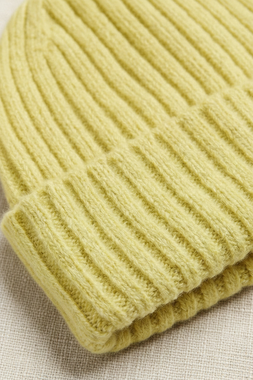 Merino Wool Baby Beanie - Lemonade