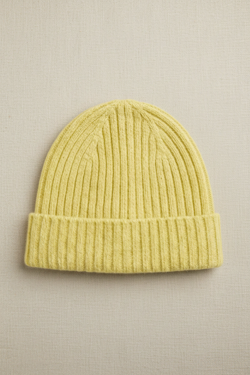 Merino Wool Baby Beanie - Lemonade