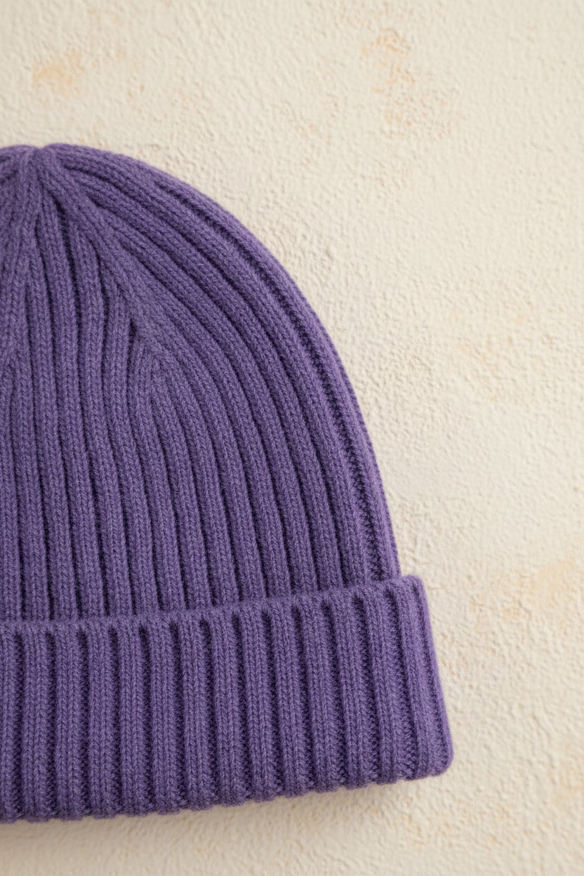 Merino Wool Baby Beanie - Violet
