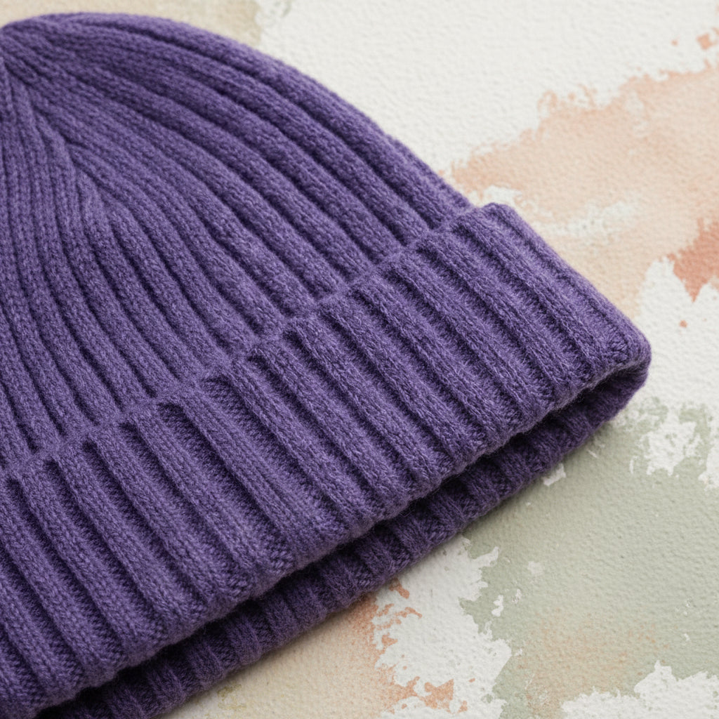 Merino Wool Baby Beanie - Violet