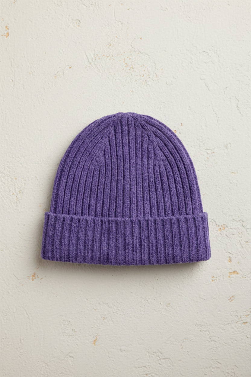 Merino Wool Baby Beanie - Violet