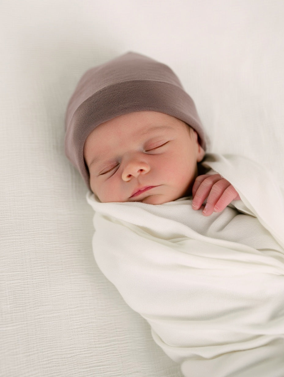 Merino Wool Baby Hat - Peppercorn