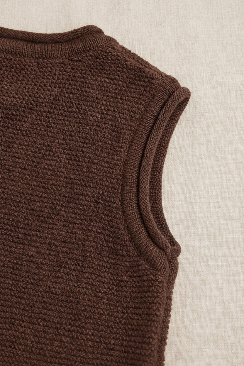 Merino Wool Spencer - Carob