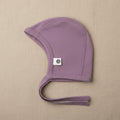 Merino Wool Baby Tie Hat - Lavender Mist