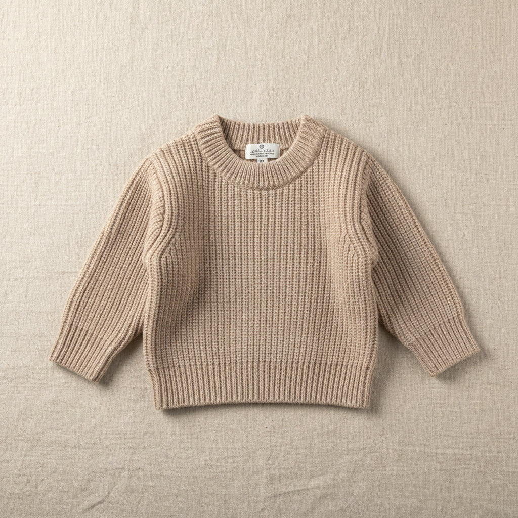 Merino Wool Sweater - Beige
