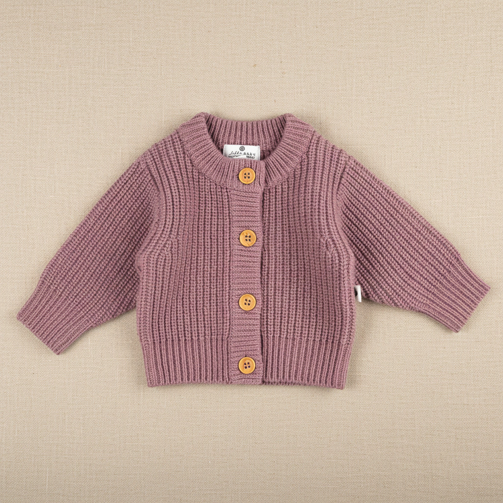 Merino Wool Cardigan - Haze