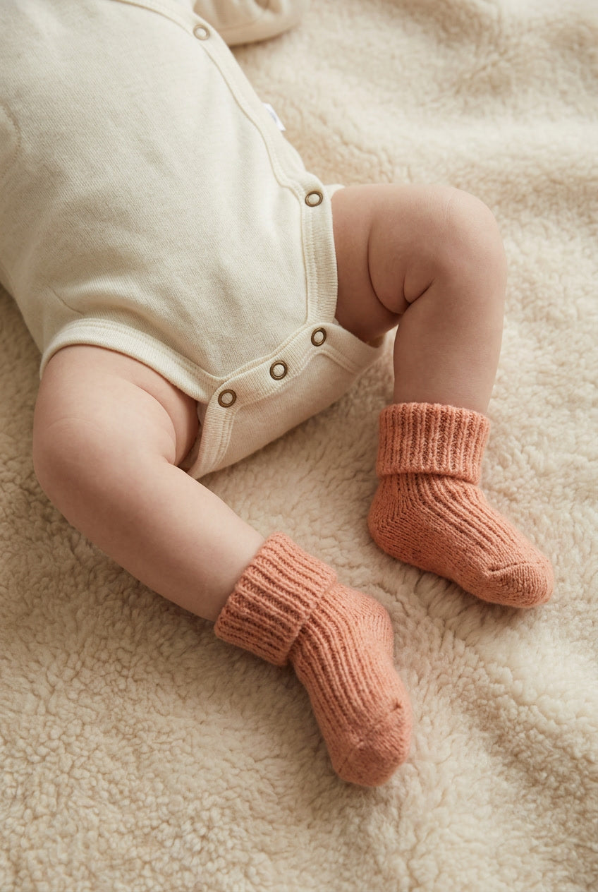 Merino Wool Socks - Peach Fuzz