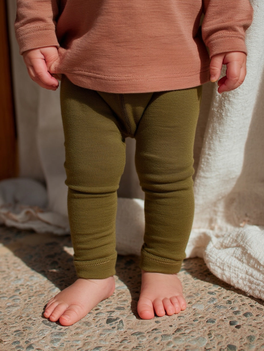 Merino Wool Trousers - Fir Green