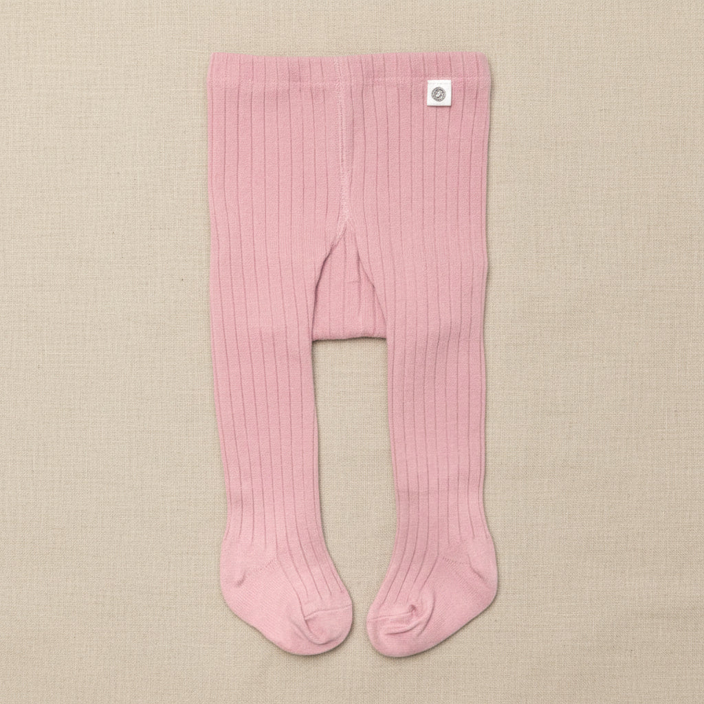 Merino Wool Tights - Coral