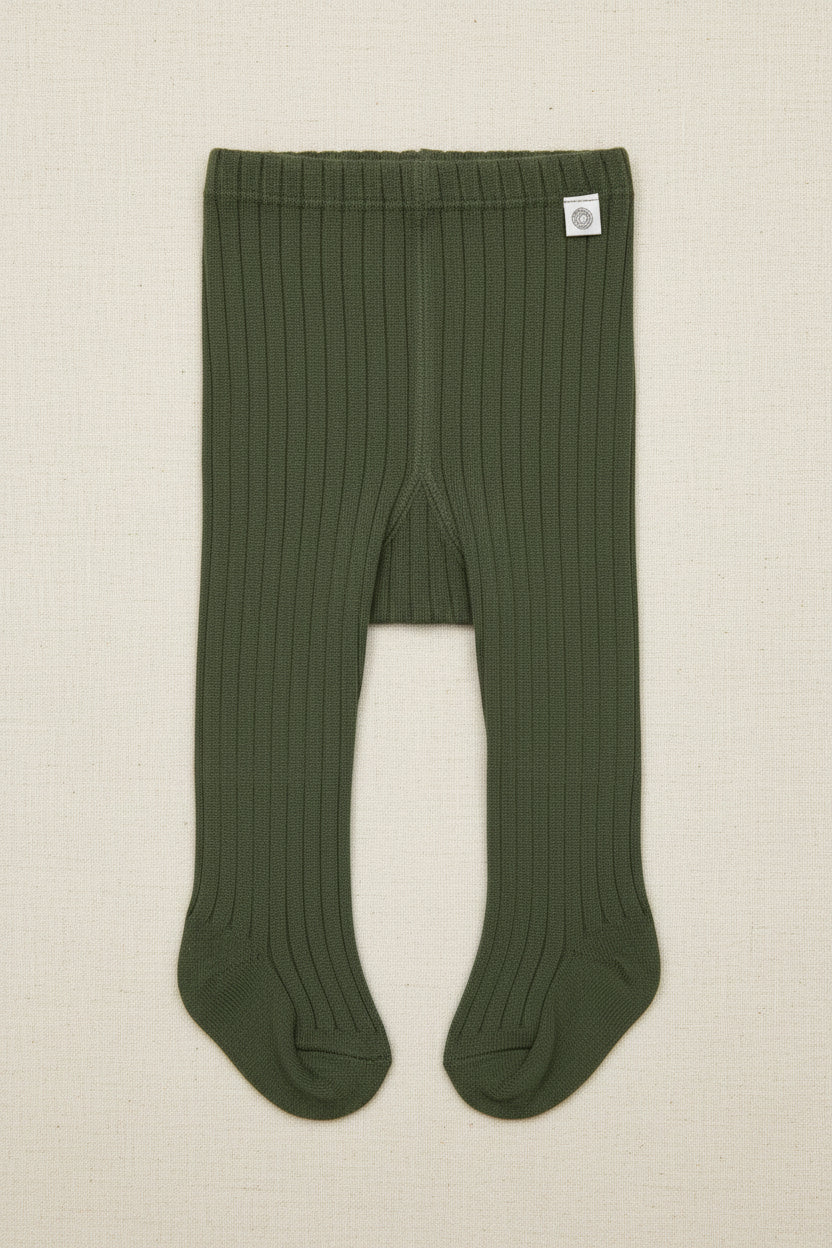 Merino Wool Tights - Light Avocado