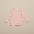 Merino Wool Wrap Sweater - Misty Rose