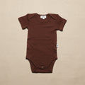 Merino Wool Romper Short Sleeve - Cinnamon