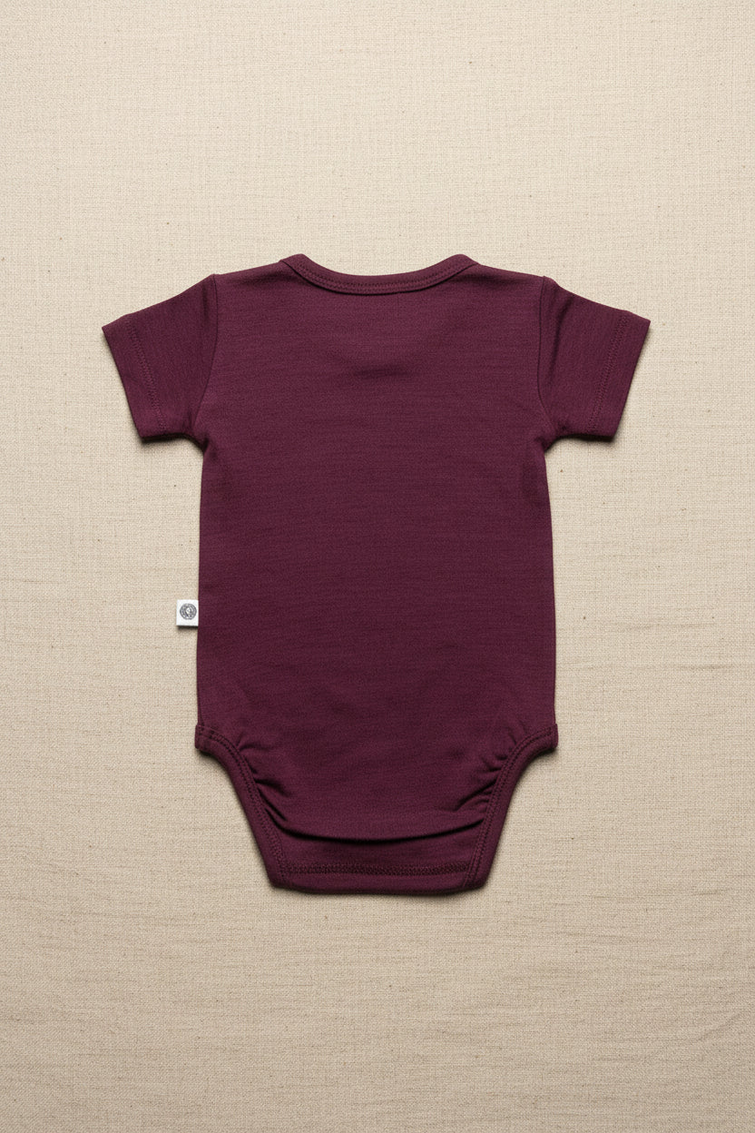 Merino Wool Romper Short Sleeve - Fig