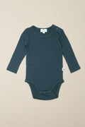 Merino Wool Romper Long Sleeve - Orion Blue