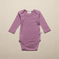Merino Wool Romper Long Sleeve - Lavender Mist