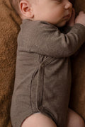 Merino Wool Wrap Romper – Walnut