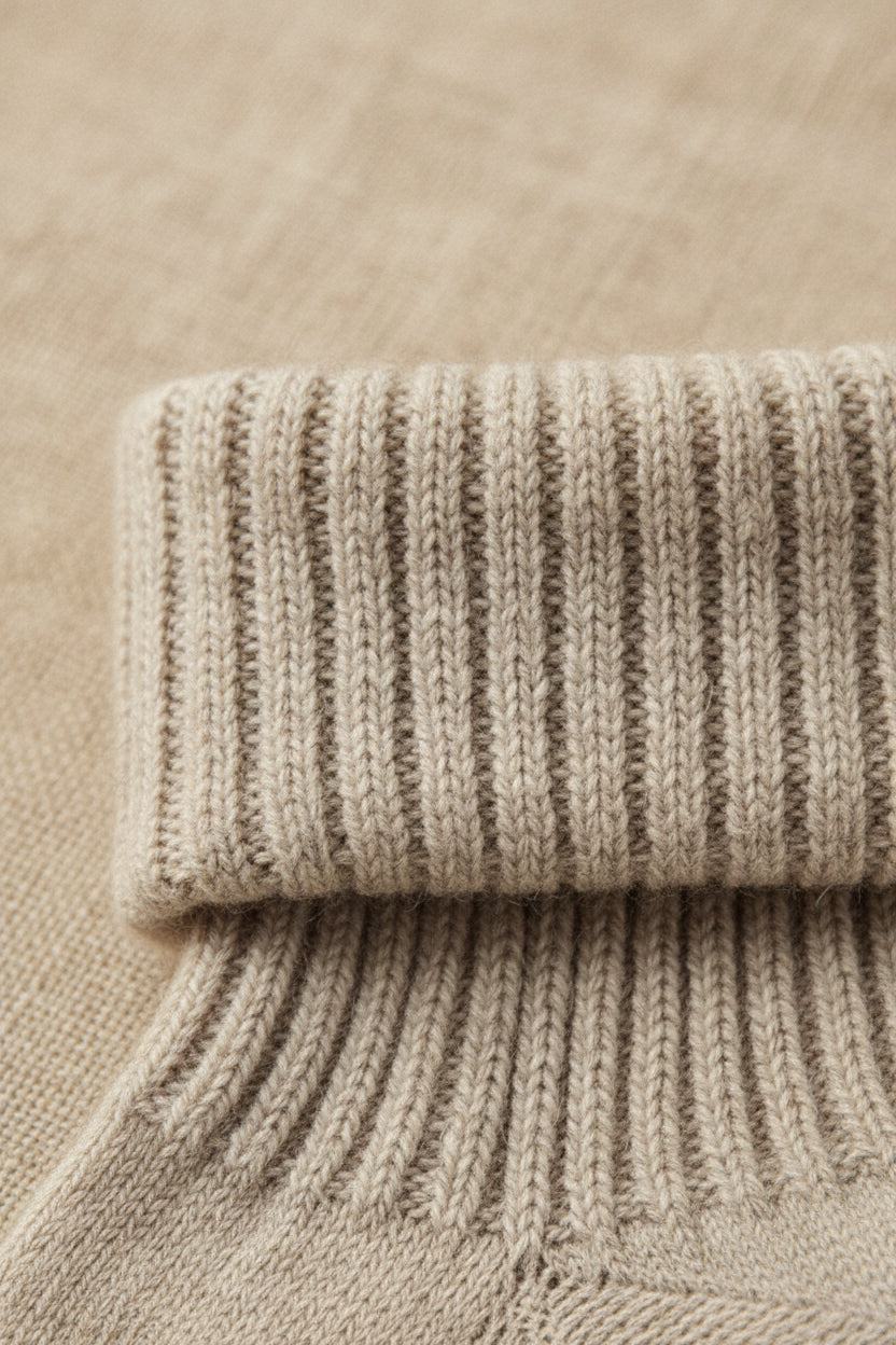 Merino Wool Socks - Beige Gray