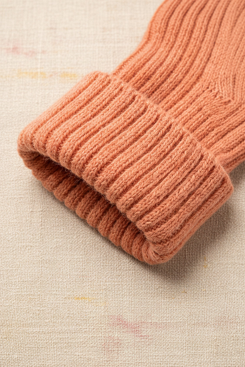 Merino Wool Socks - Peach Fuzz