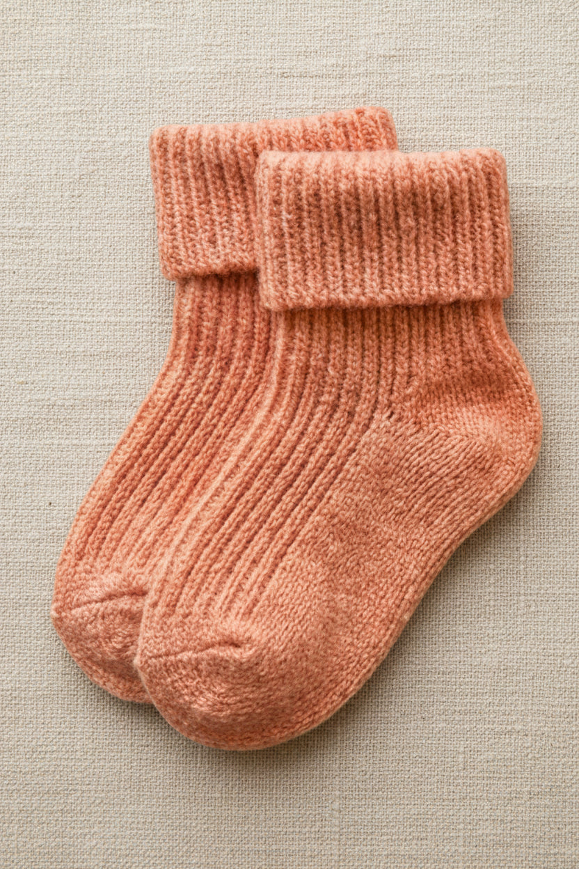 Merino Wool Socks - Peach Fuzz