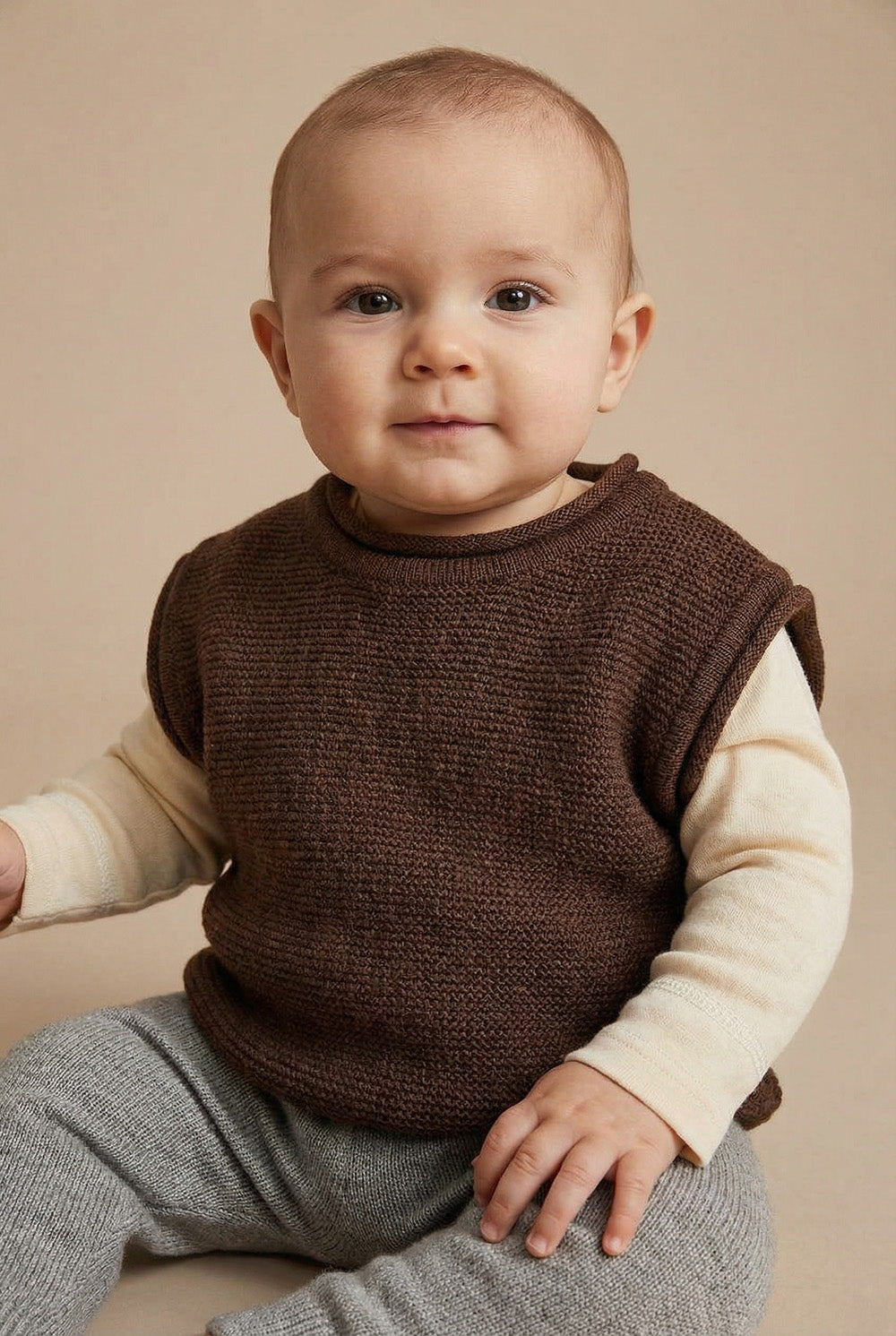 Merino Wool Spencer - Carob