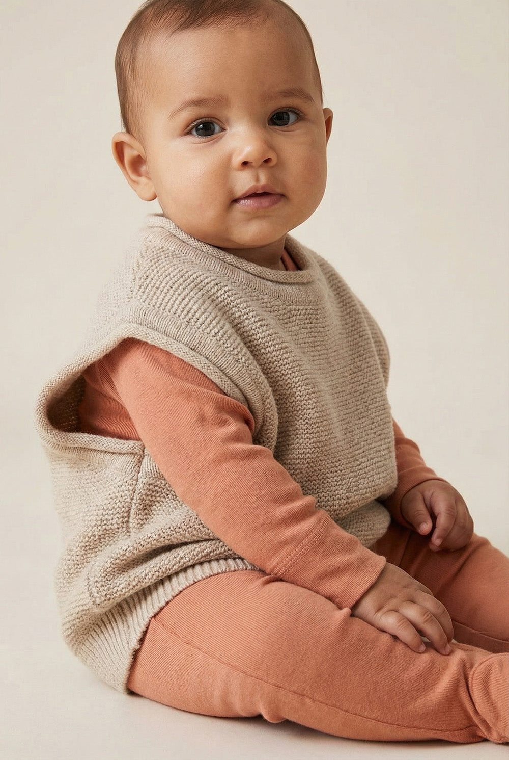 Merino Wool Spencer - Beige Grey