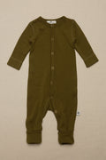 Merino Wool Romper Suit - Fir Green