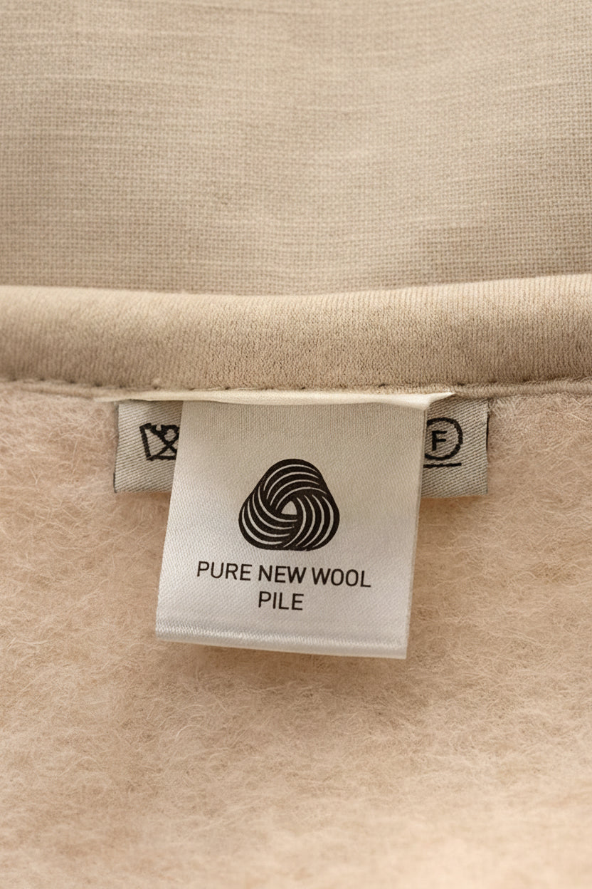 Merino Wool Blanket - Almond - 93x135cm