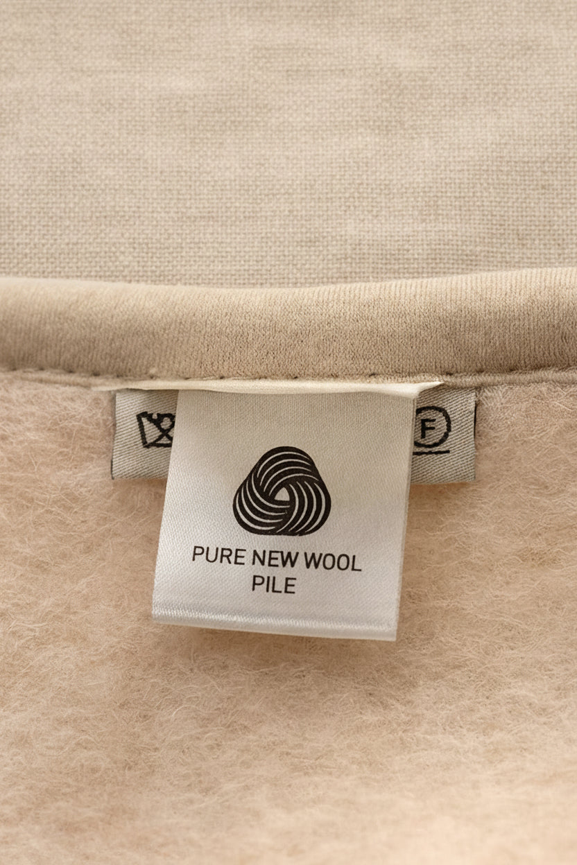 Merino Wool Blanket - Almond - 120x150cm